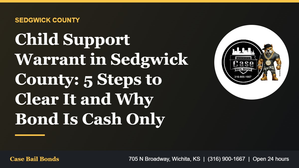 Child support warrant in Sedgwick County and how to clear it with the Court Trustee