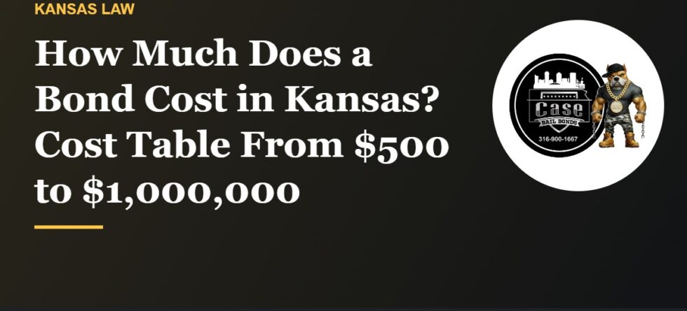 How much does a bond cost in Kansas table by bond amount
